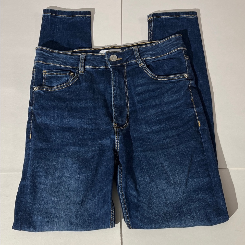 Zara Womens Skinny Denim Jeans sz 6 Medium Wash Casual Stretch